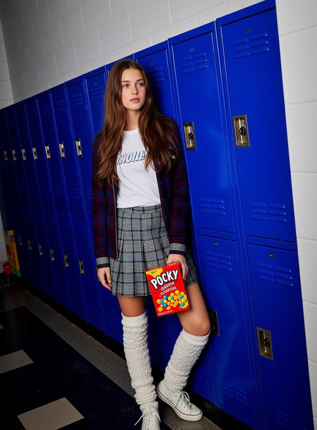 Explore Stands School Hallway Leaning Slightly Against