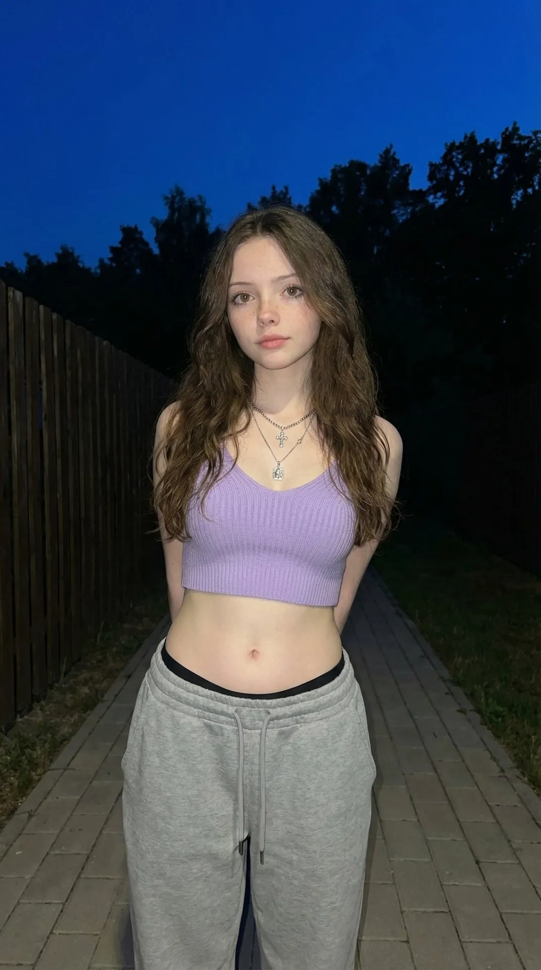 Necklace With Knit Top