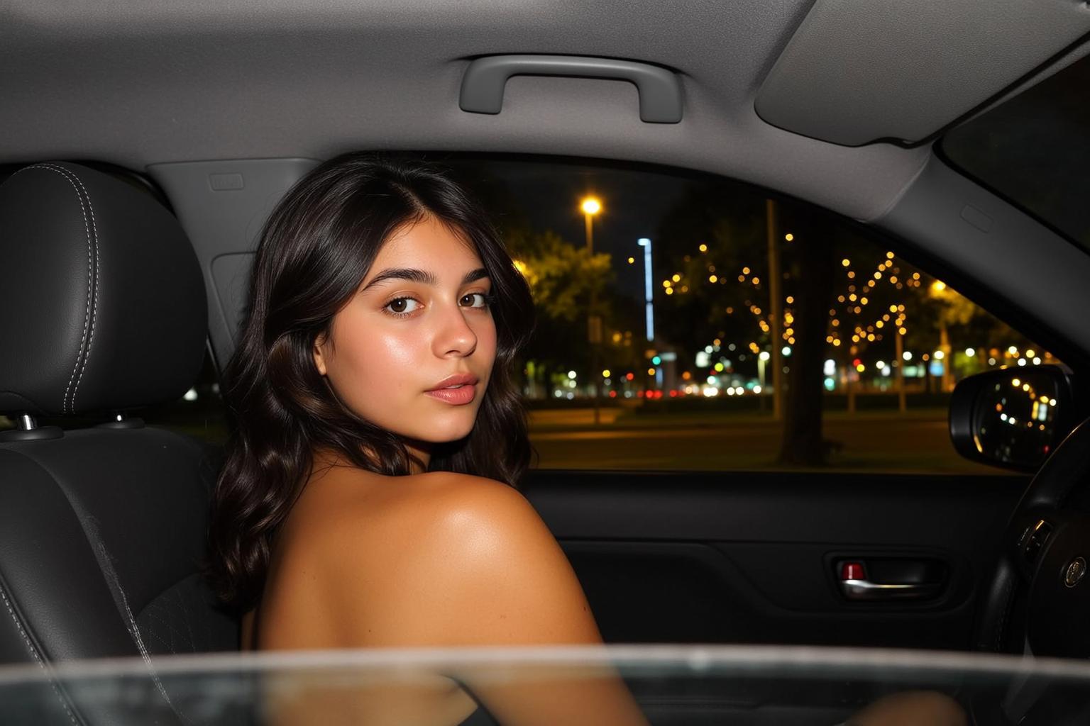 Explore Seated Passenger Seat Car Night Turned