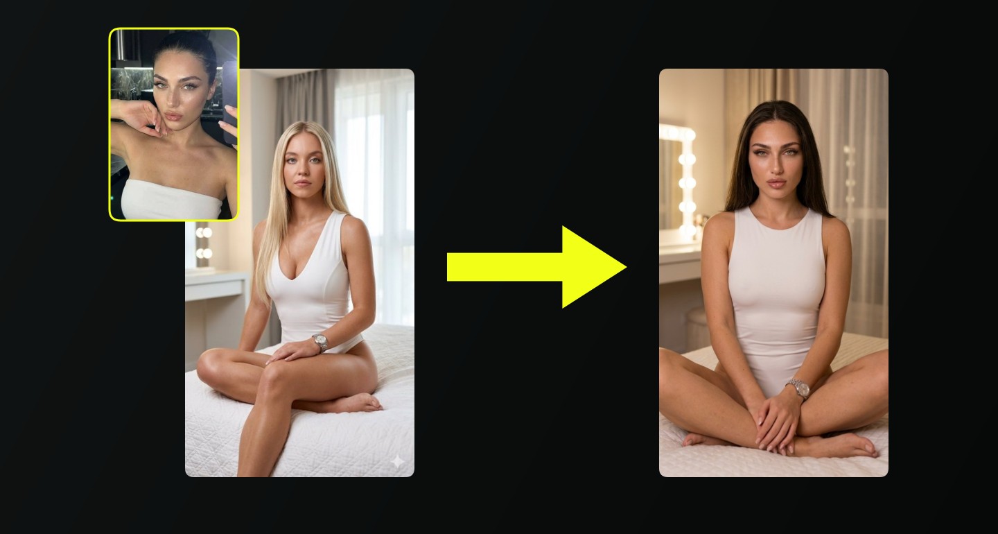 Lily remix walkthrough for White Bodysuit Cross Legged On Quilted Bed Soft Light