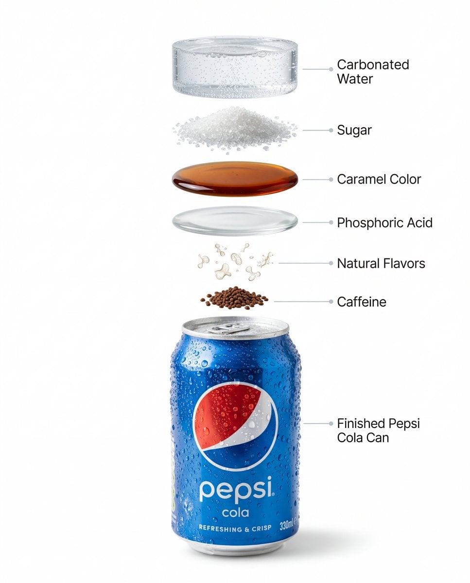 Pepsi Can Condensation White Background Product Photography