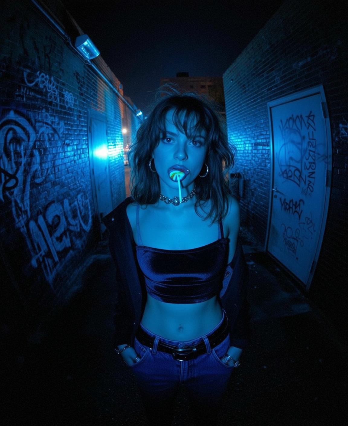 Dark Alley Velvet Crop Top Lollipop
