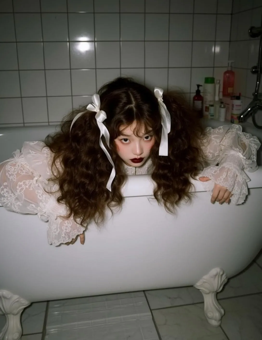 Makeup In A Bathroom