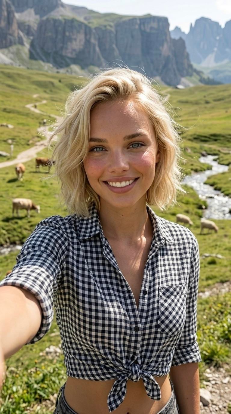 Black And White Gingham Button Down Shirt In Lush