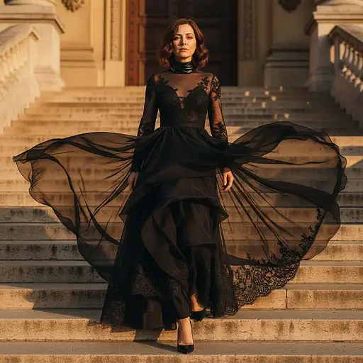 Striking Fashion Editorial Scene During Golden Hour The Uploaded Woman