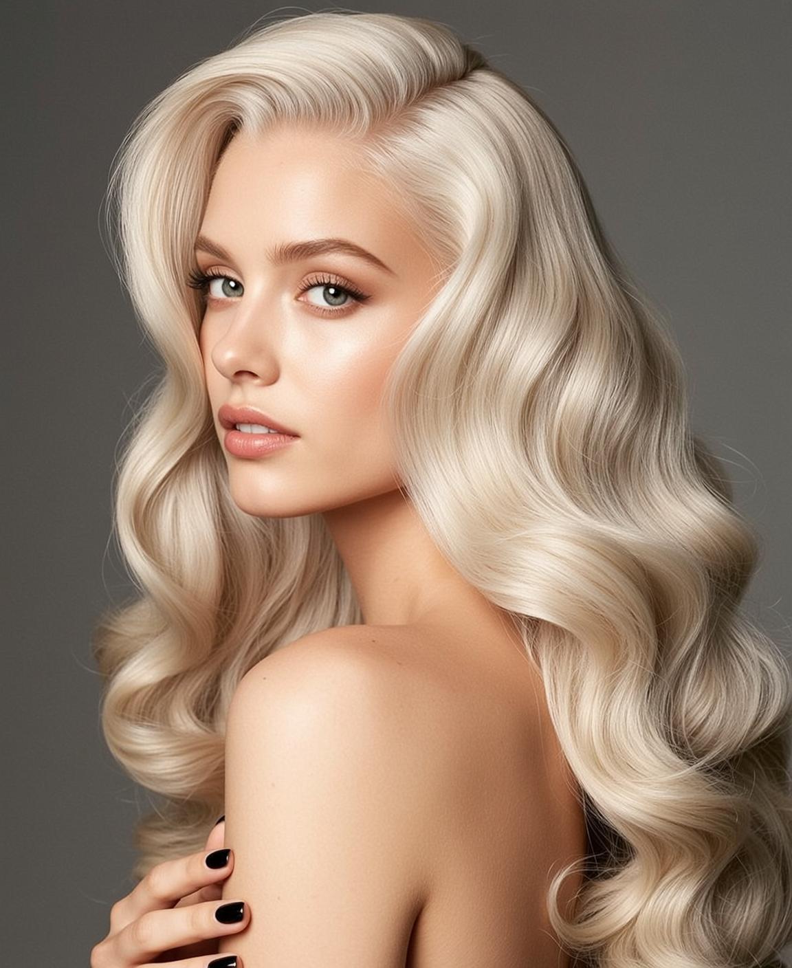 Blonde Hair Studio Glamour Shot