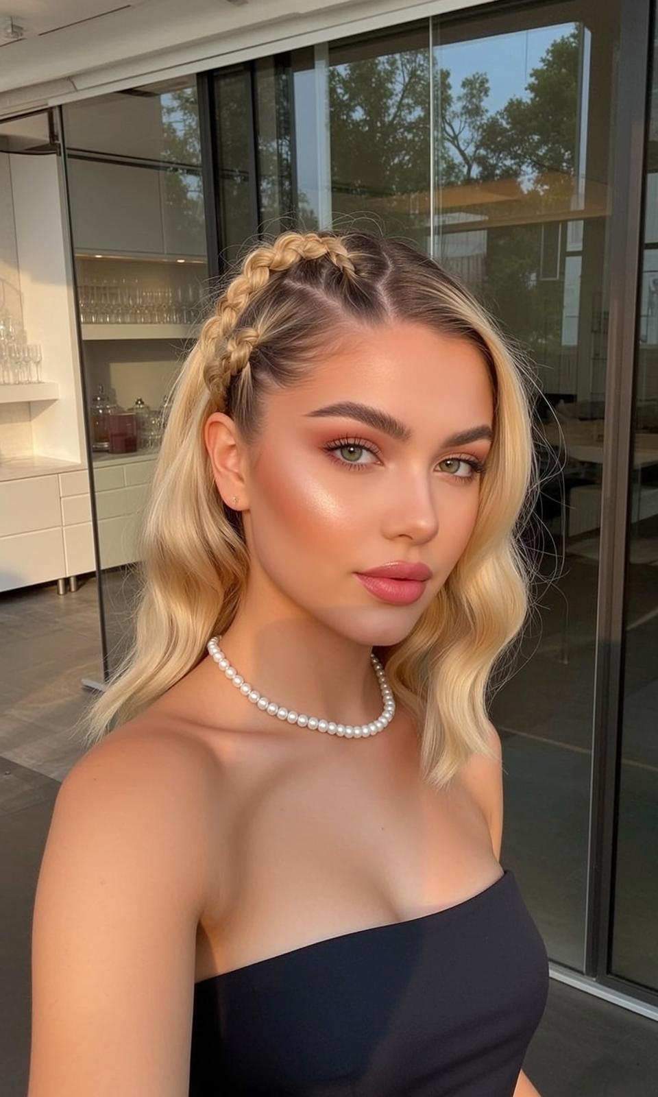 Makeup Positioned Three-quarter Profile Facing Slightly Right