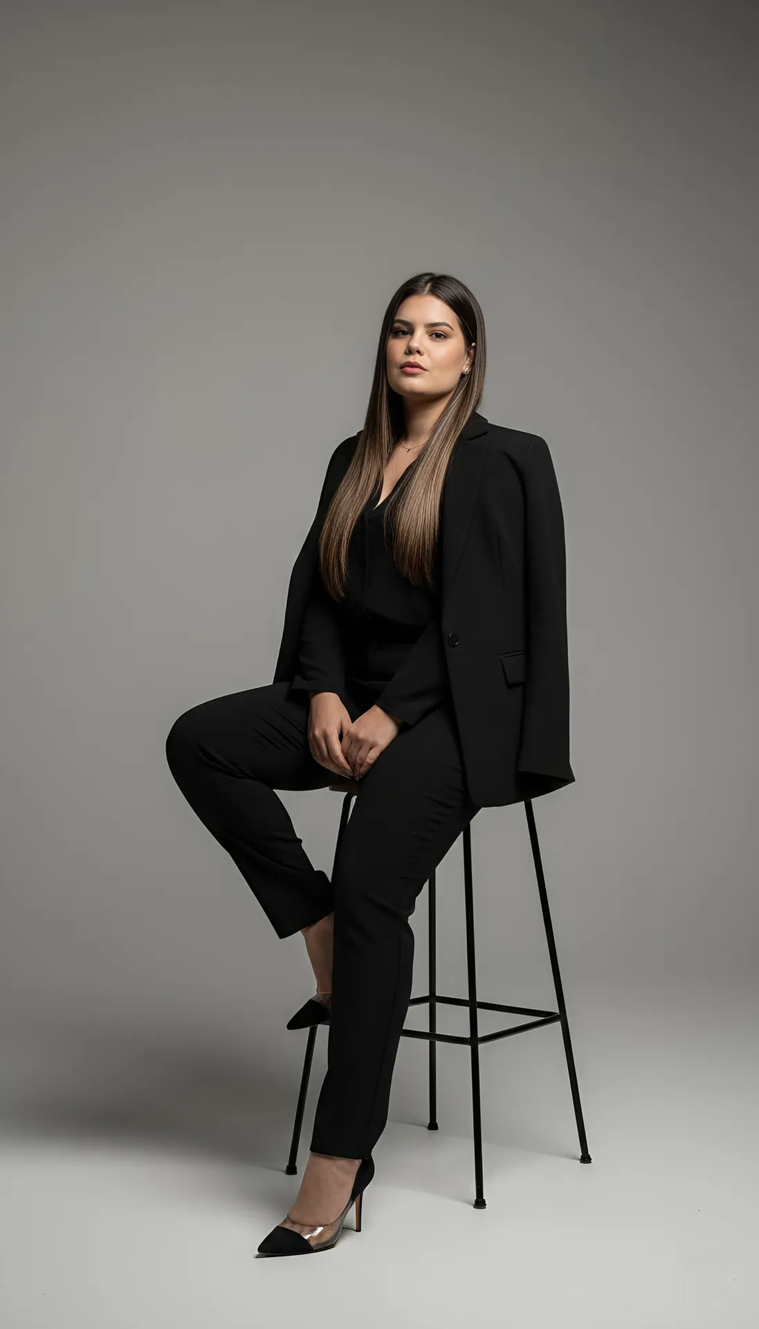 Sunglasses Makeup Earrings And Necklace In Blazer Portrait