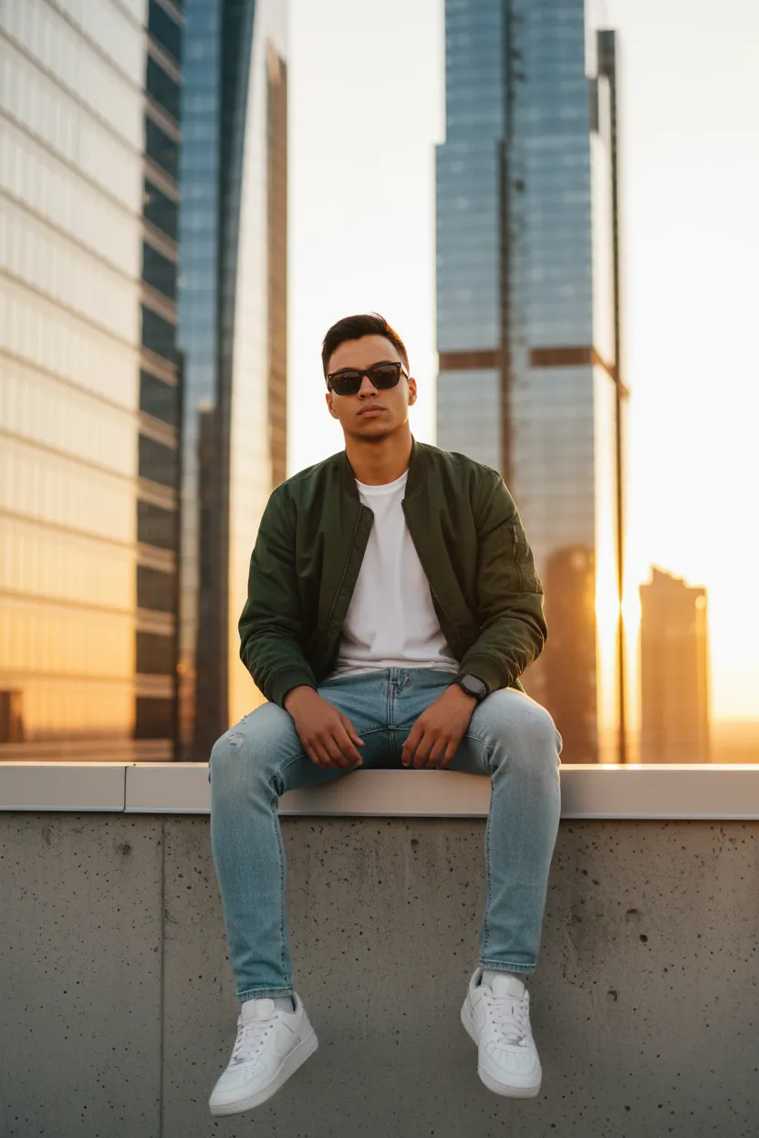 Urban Portrait Golden Hour Aesthetic