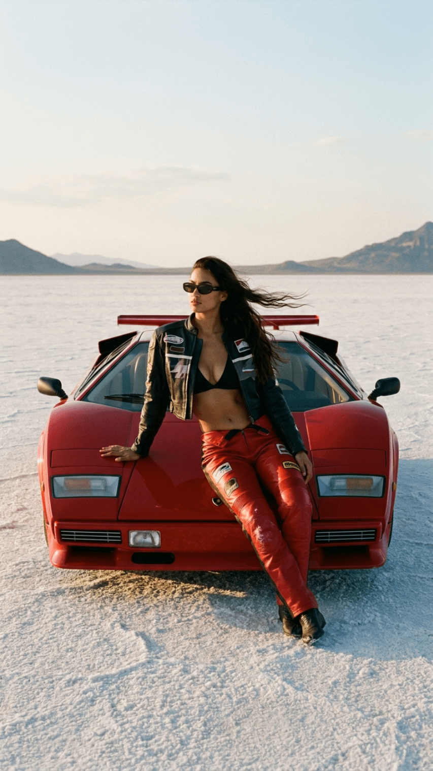 Motorsport Styling On Salt Flats