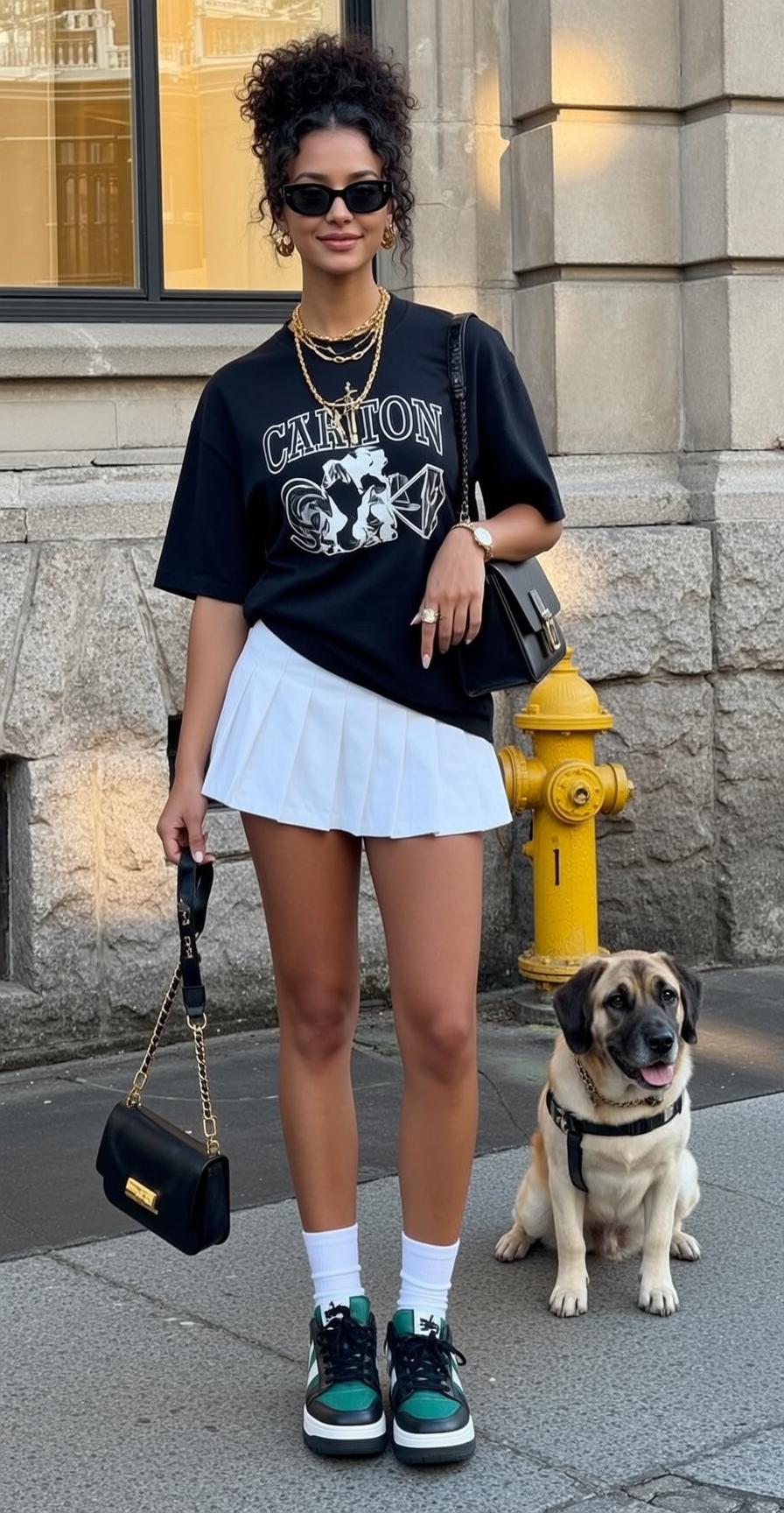 Casual Young Dark Curly Hair Bun Tan