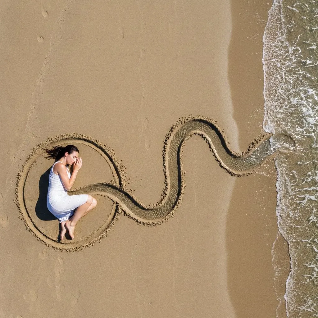 Sand Trench Land Art Sea Connection