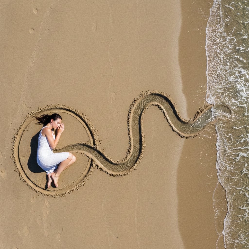 Sand Trench Land Art Sea Connection