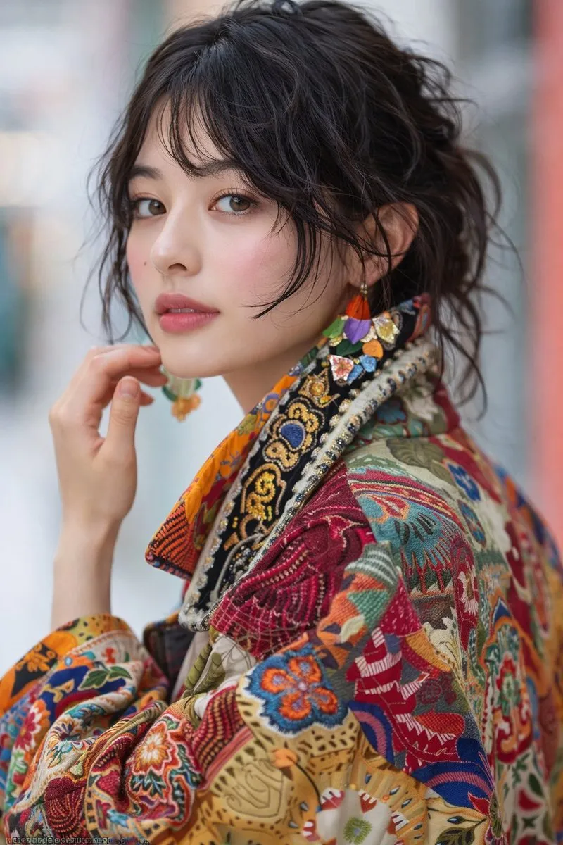 Earrings In Fashion Portrait