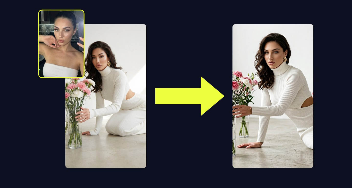 Lily remix walkthrough for Elegant White Dress Studio Flowers Soft Romantic Pose