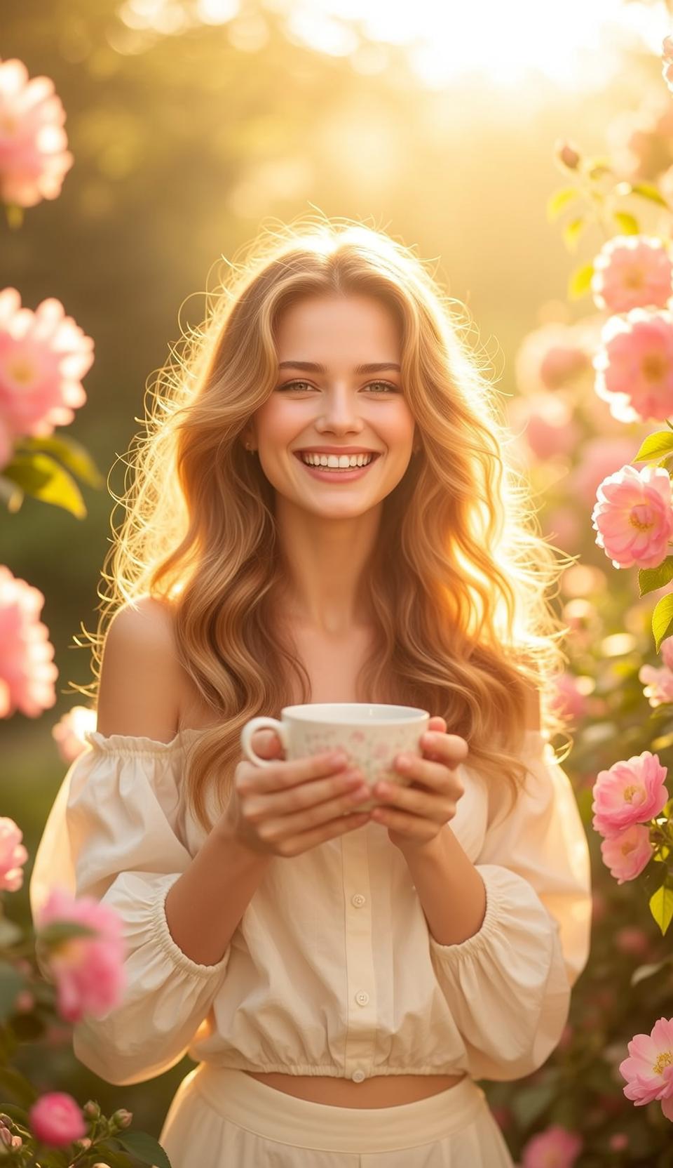 Tea Cup Garden Portrait