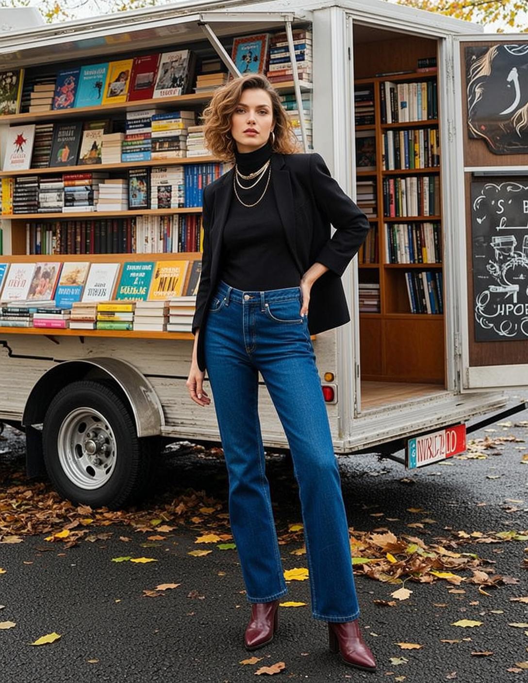 Bookmobile Blazer Autumn Portrait