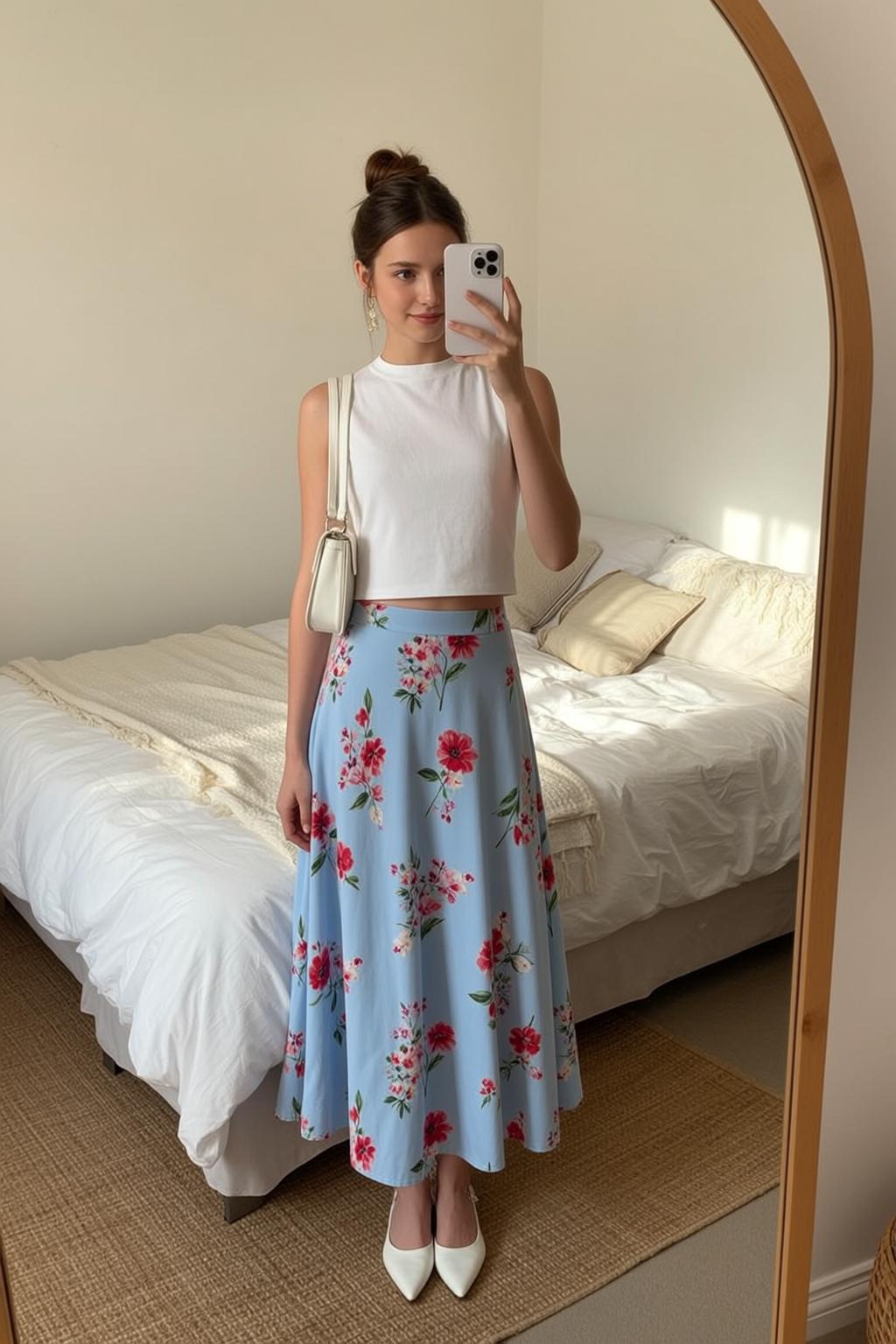 Balletcore Young Brown Hair Bun Fair Skin