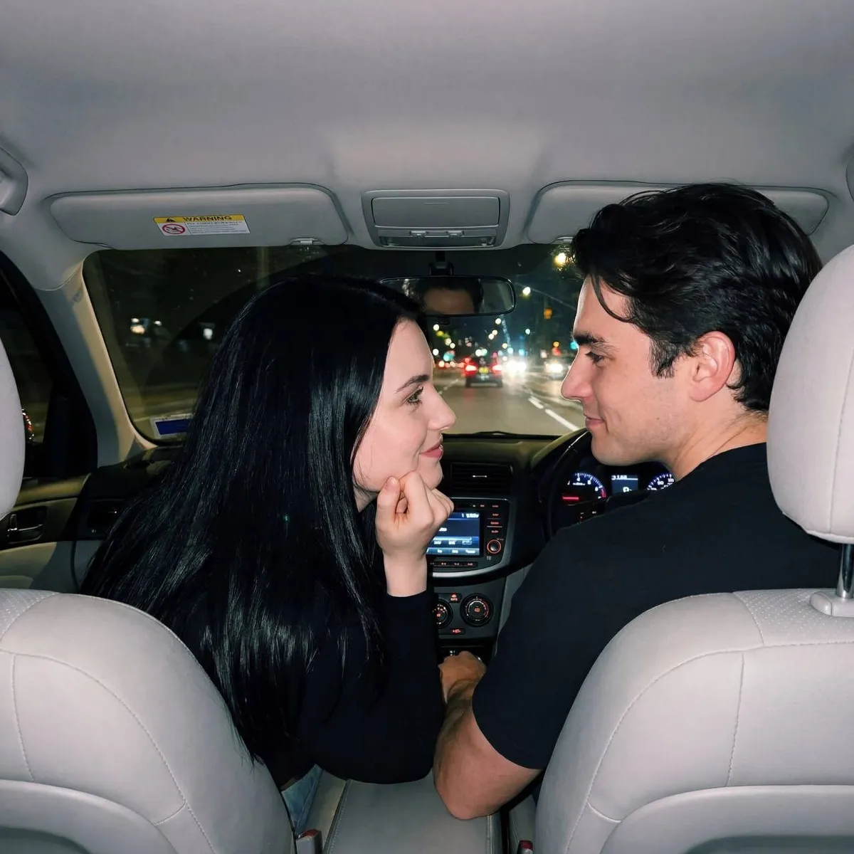 Night Car Ride Loving Glance