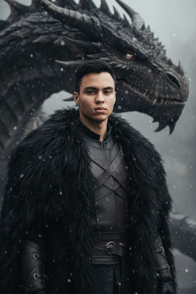Medieval Dragon Knight Editorial Portrait