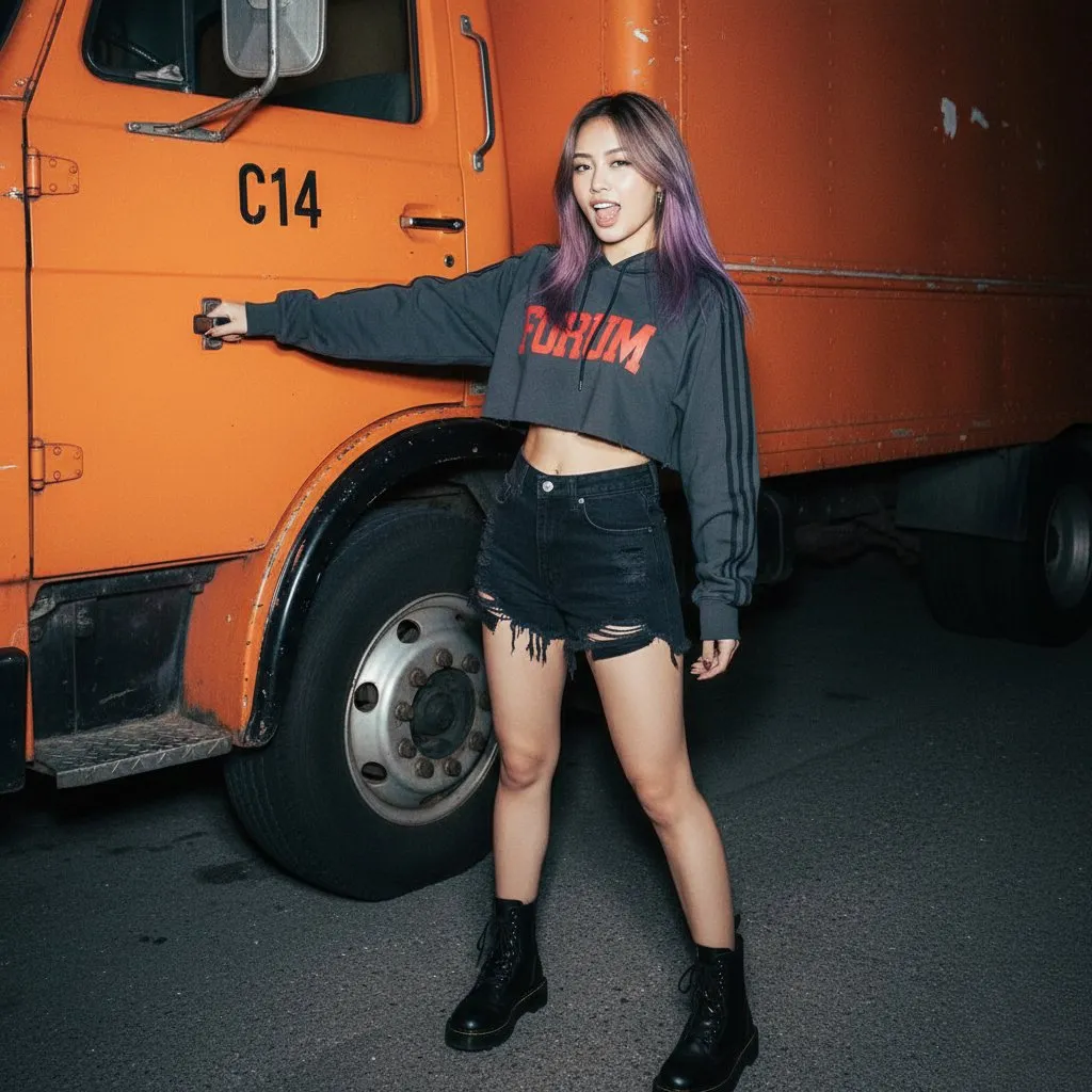 Urban Night Vibes: A Portrait of Boldness