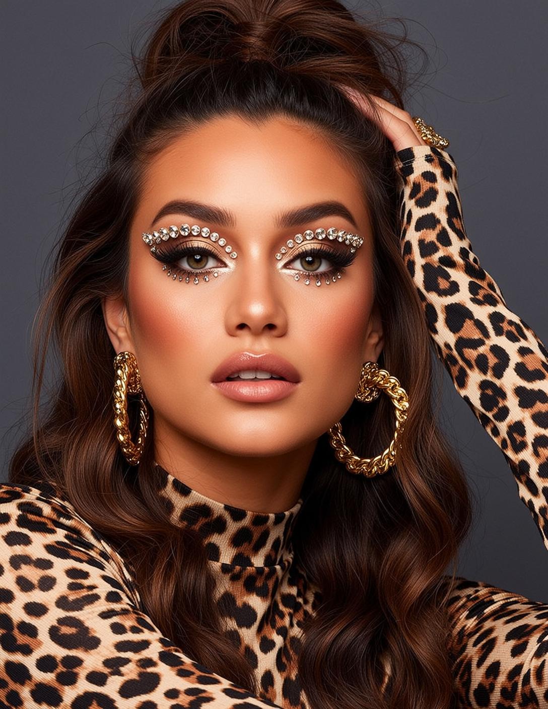 Makeup Photorealistic Young Long Wavy Brown Hair