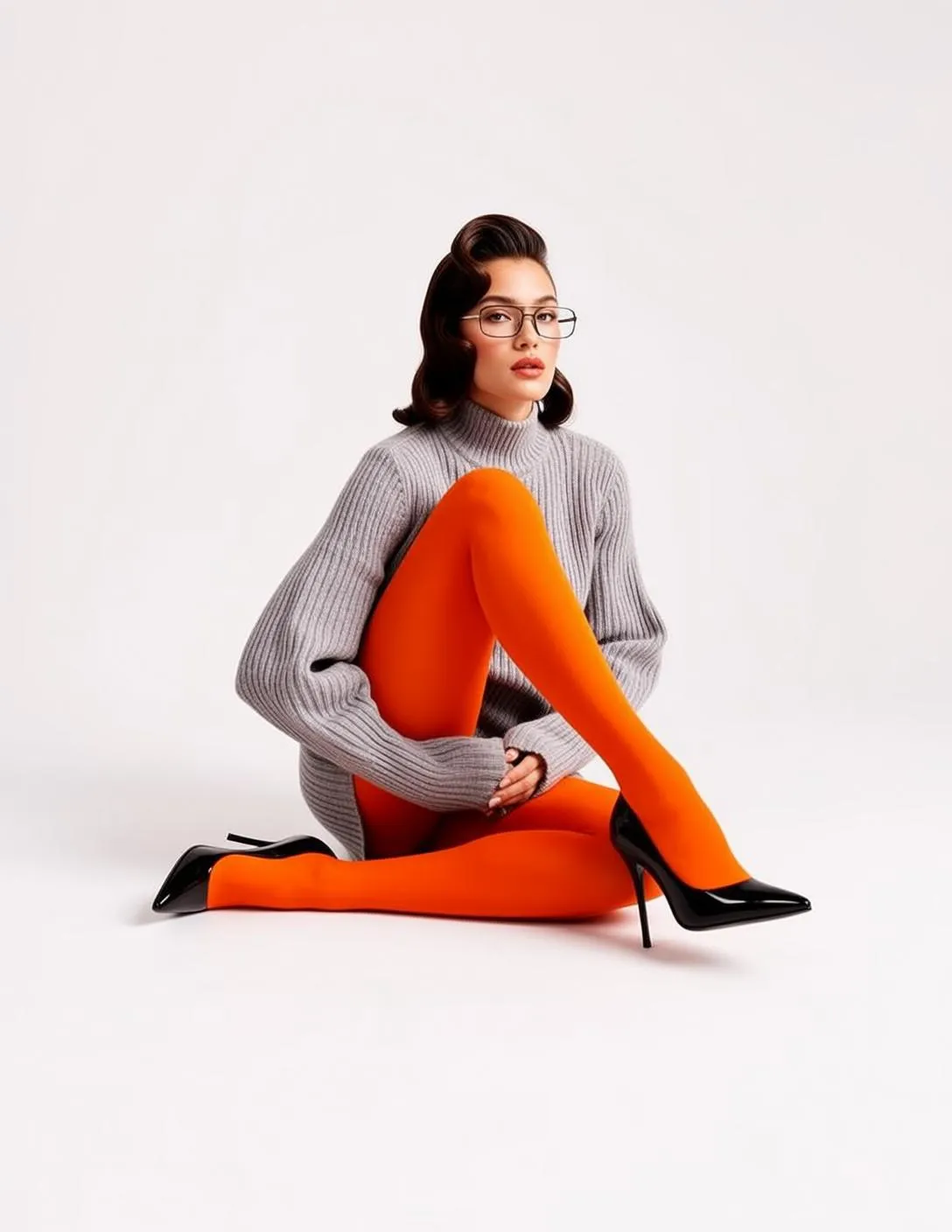 Glasses In Studio Portrait
