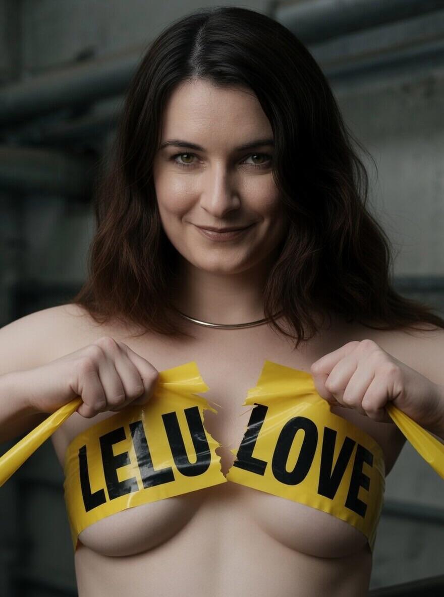 Caution Tape Portrait Soft Diffused Light