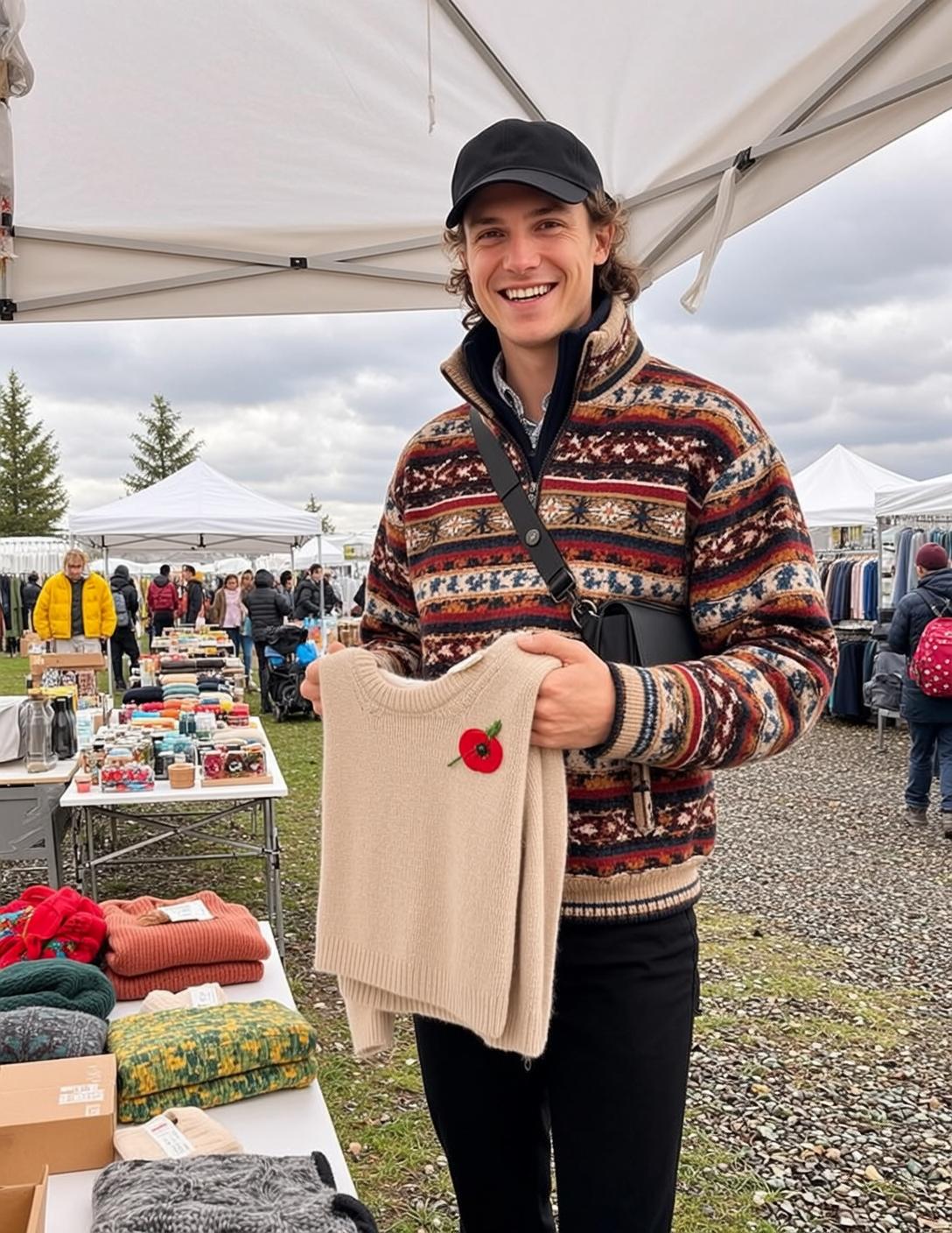 Market Sweater Happy Streetwear