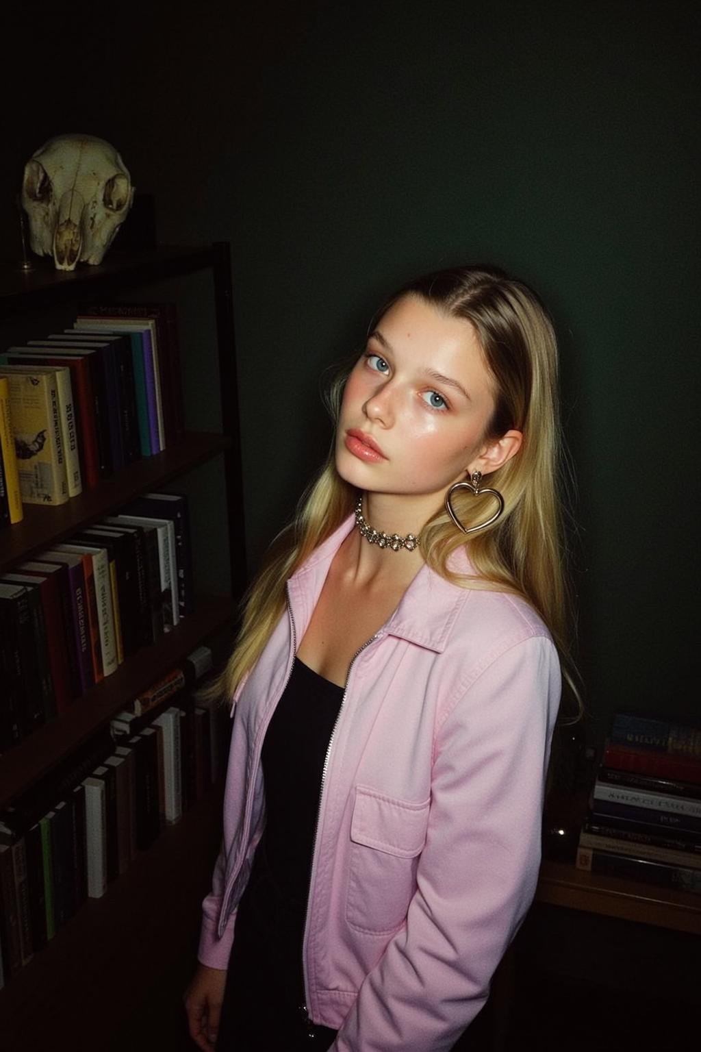 Pink Velour Jacket Portrait