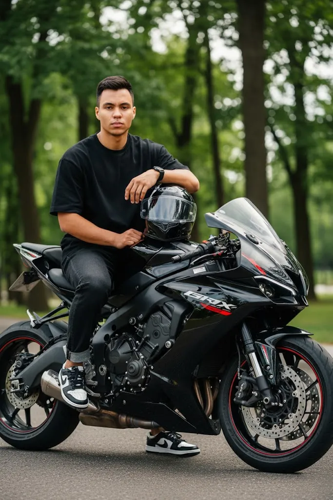 Urban Edge Motorcycle Portrait