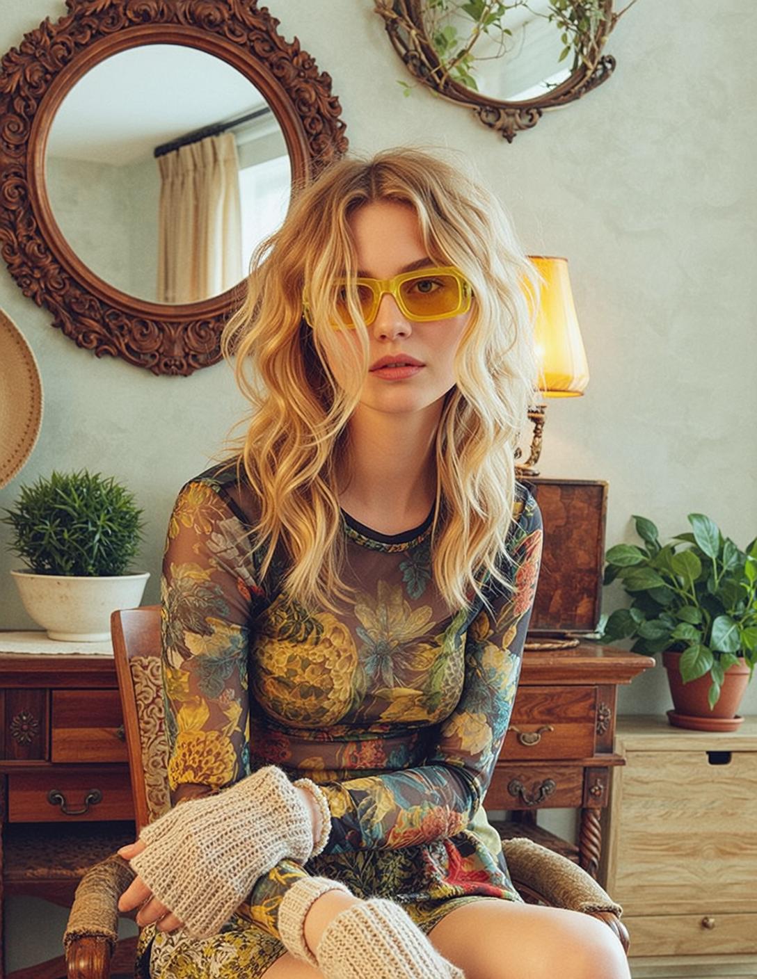 Floral Lace Chair Portrait