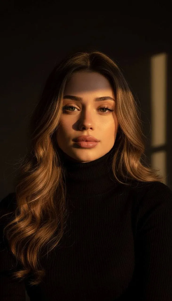 Directional Light Turtleneck Portrait