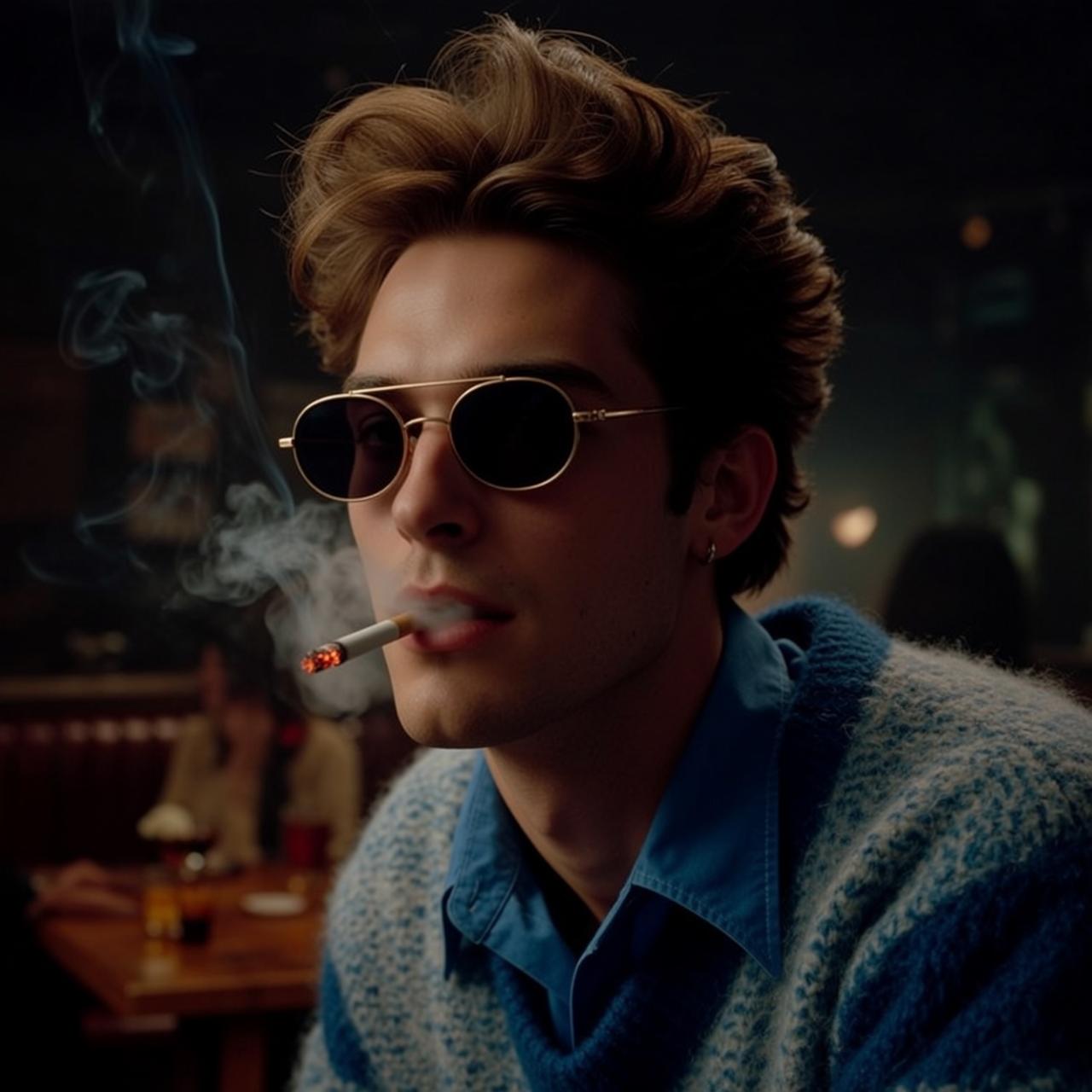 Striped Sweater Bar Cigarette