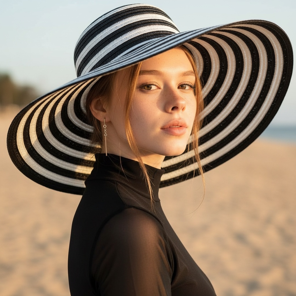 Realistic Fashion Portrait Sand Bokeh