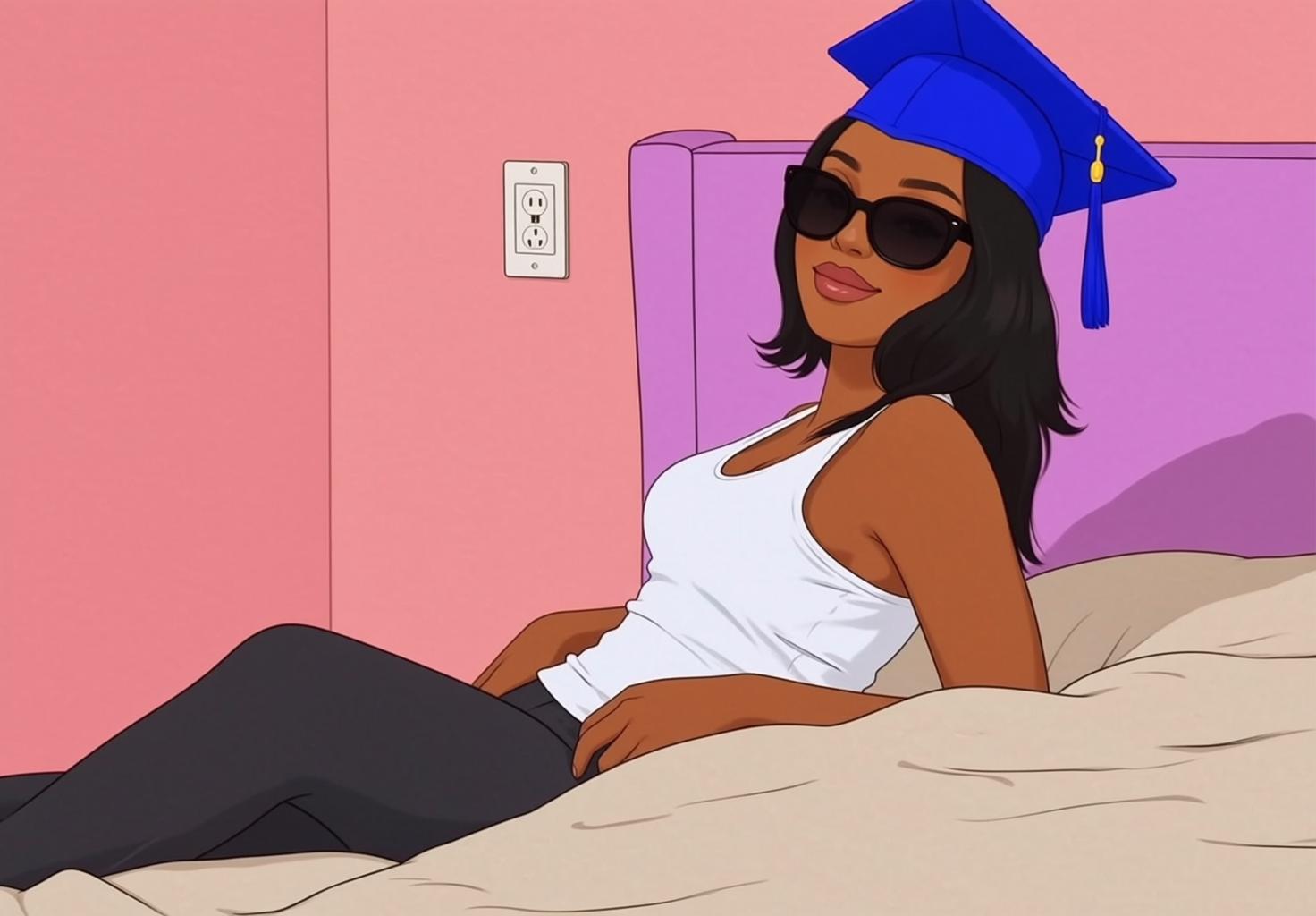 Champagne Satin Bed Portrait reference photo