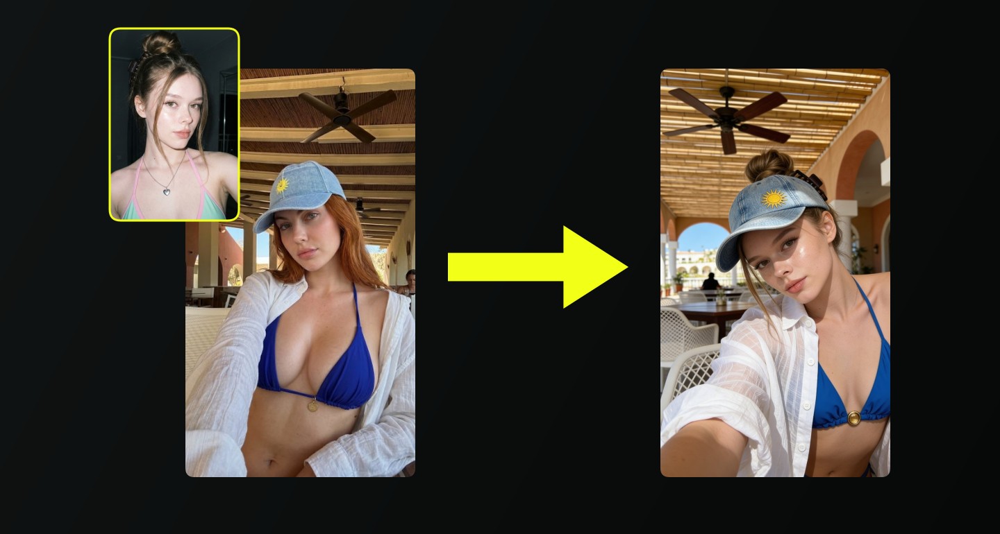 Mila remix walkthrough for Denim Cap Bikini Top Mediterranean Patio Selfie
