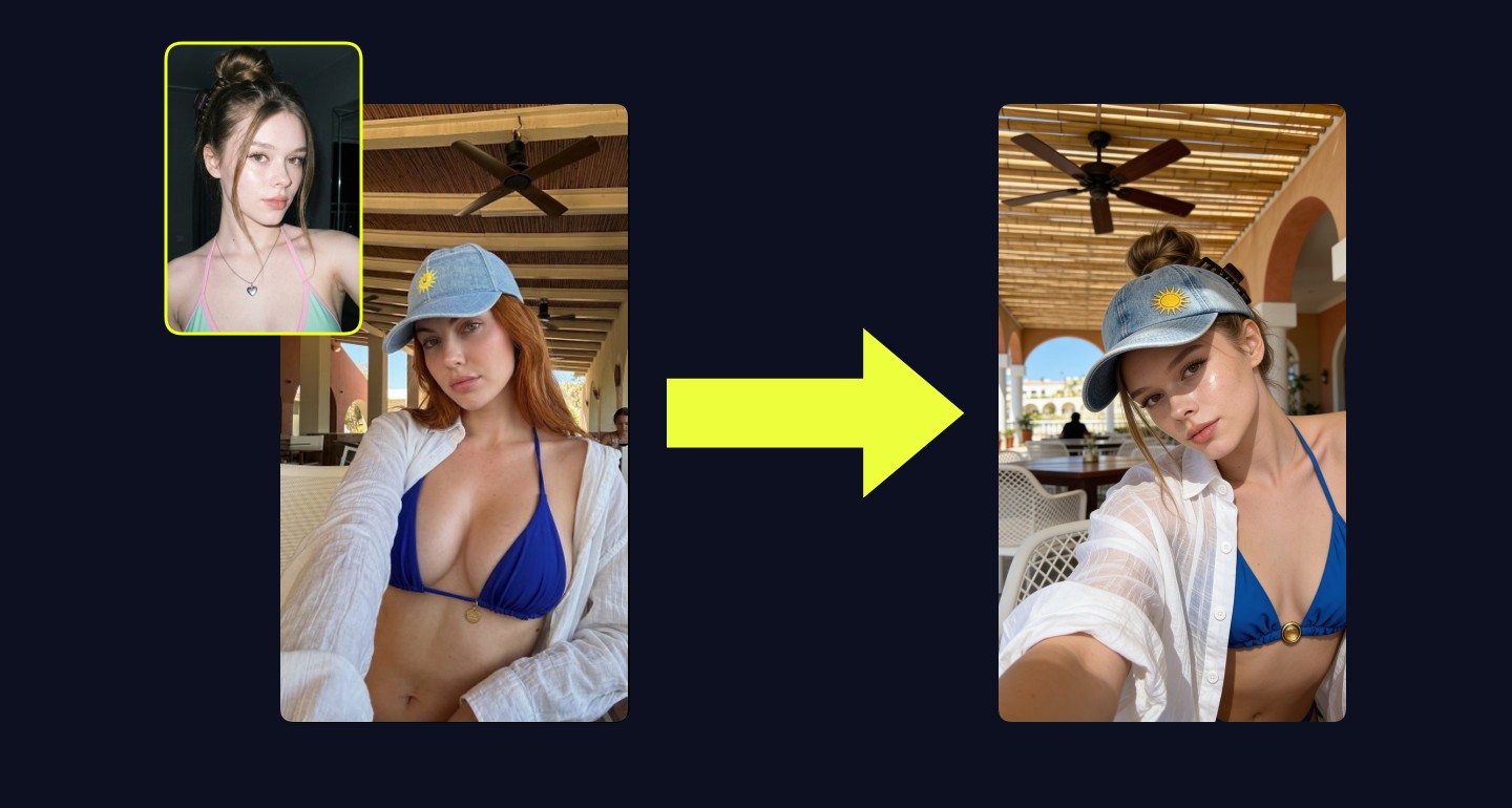 Mila remix walkthrough for Denim Cap Bikini Top Mediterranean Patio Selfie