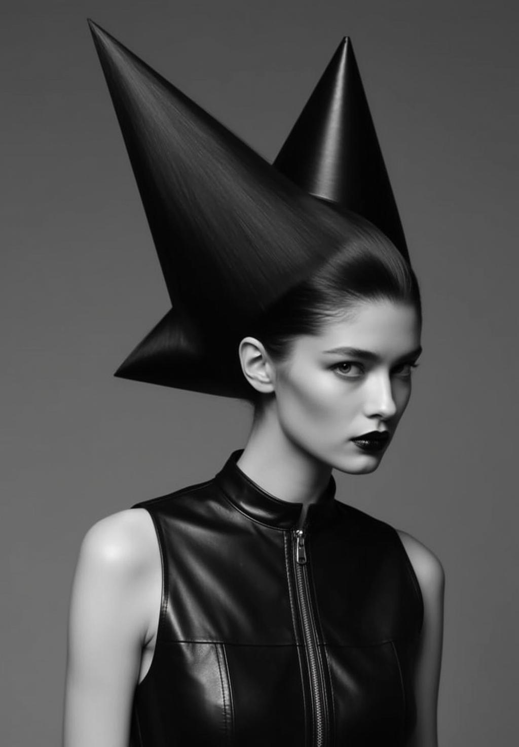 Creative Young Black Sculpted Sharp Conical Shapes