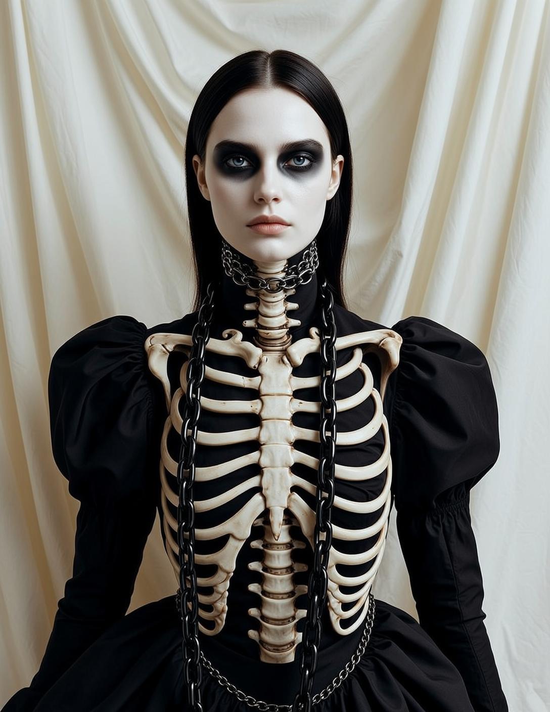 Skeleton Costume Studio Scene