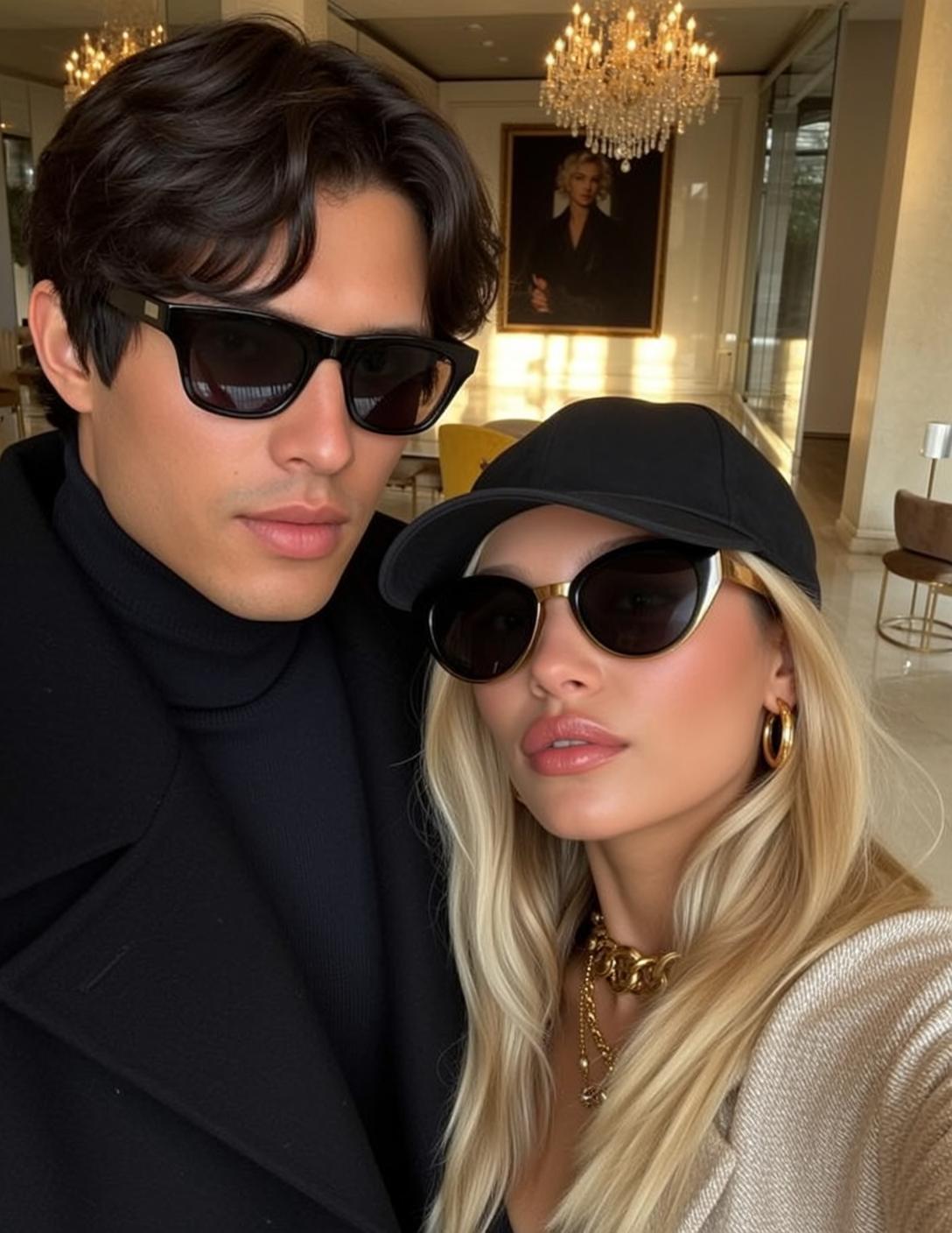 Black Turtleneck Couple Street