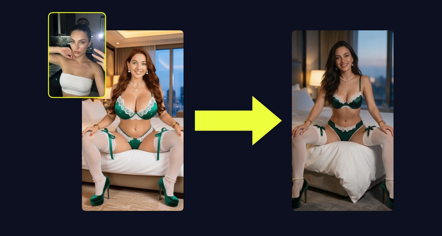 Lily remix walkthrough for Emerald Green Satin Lingerie Hotel Bed