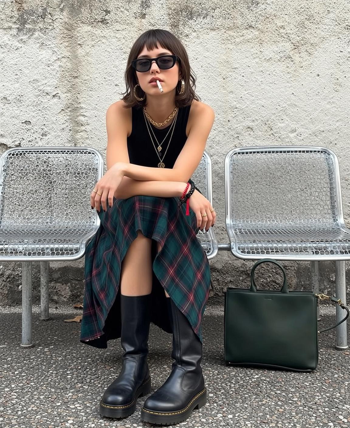 Casual Young Short Dark Brown Bangs Fair