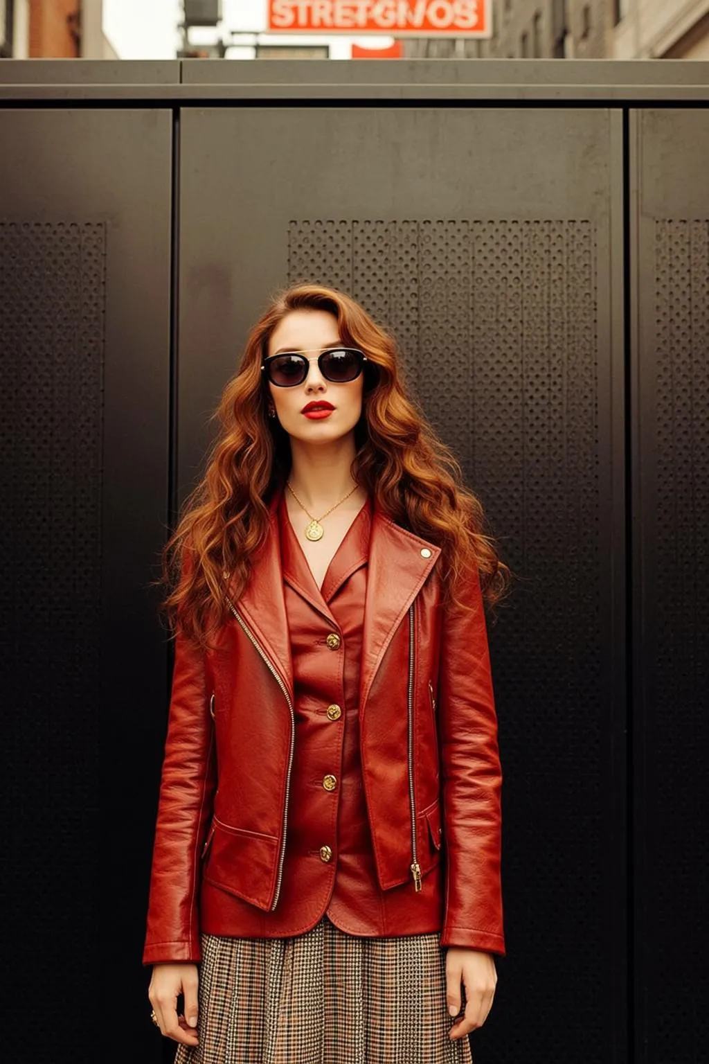 Sunglasses And Necklace On A Street