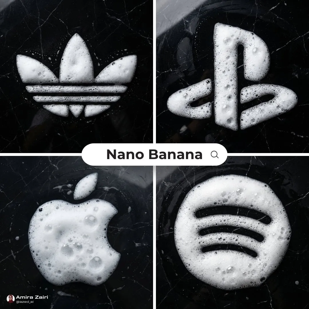 Detergent Foam Logo On Black Marble