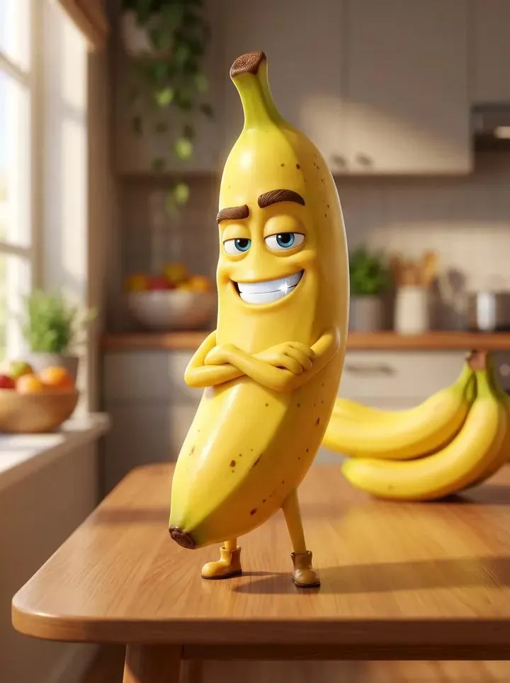 Pixar Banana Character Proud Pose Dining Table