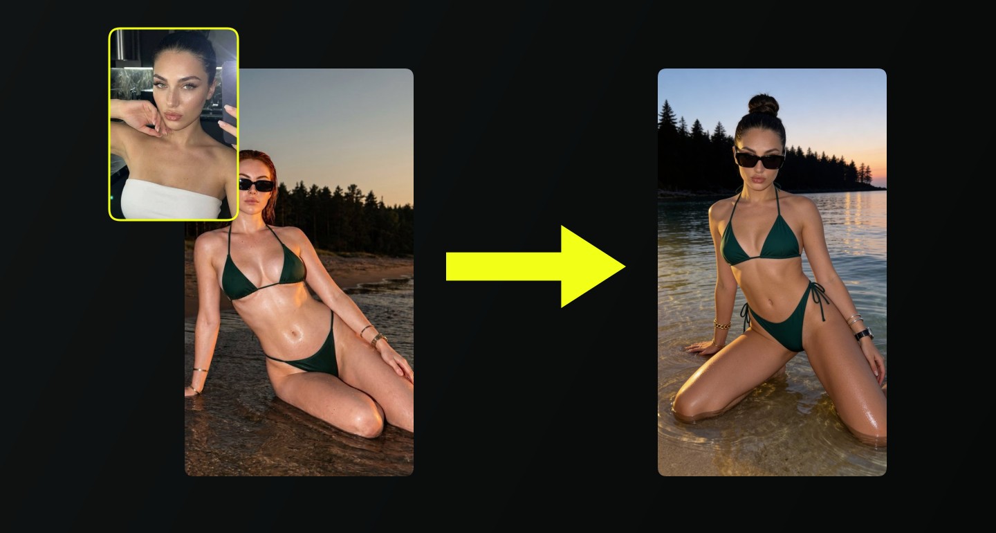 Lily remix walkthrough for Forest Green Bikini Poolside Gold Watch Sunglasses