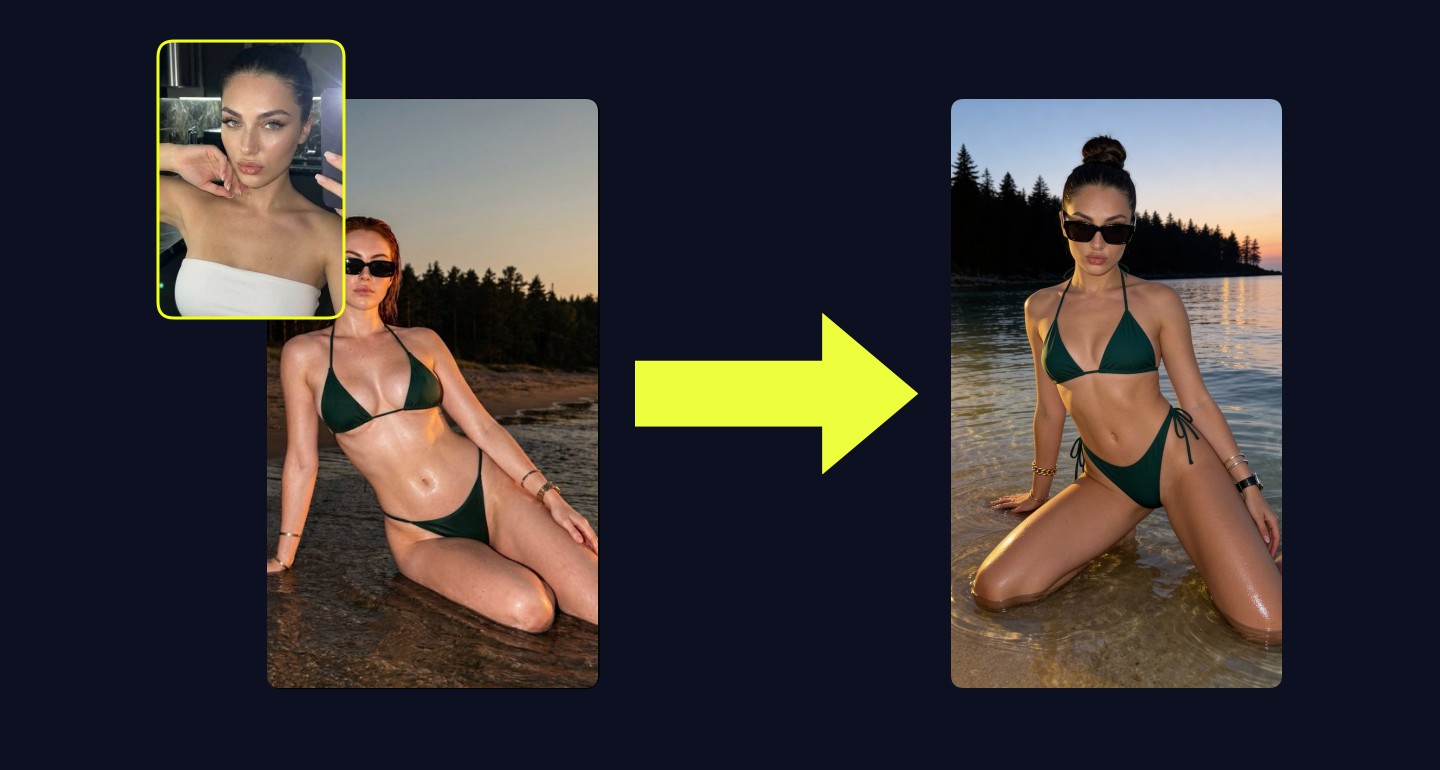 Lily remix walkthrough for Forest Green Bikini Poolside Gold Watch Sunglasses