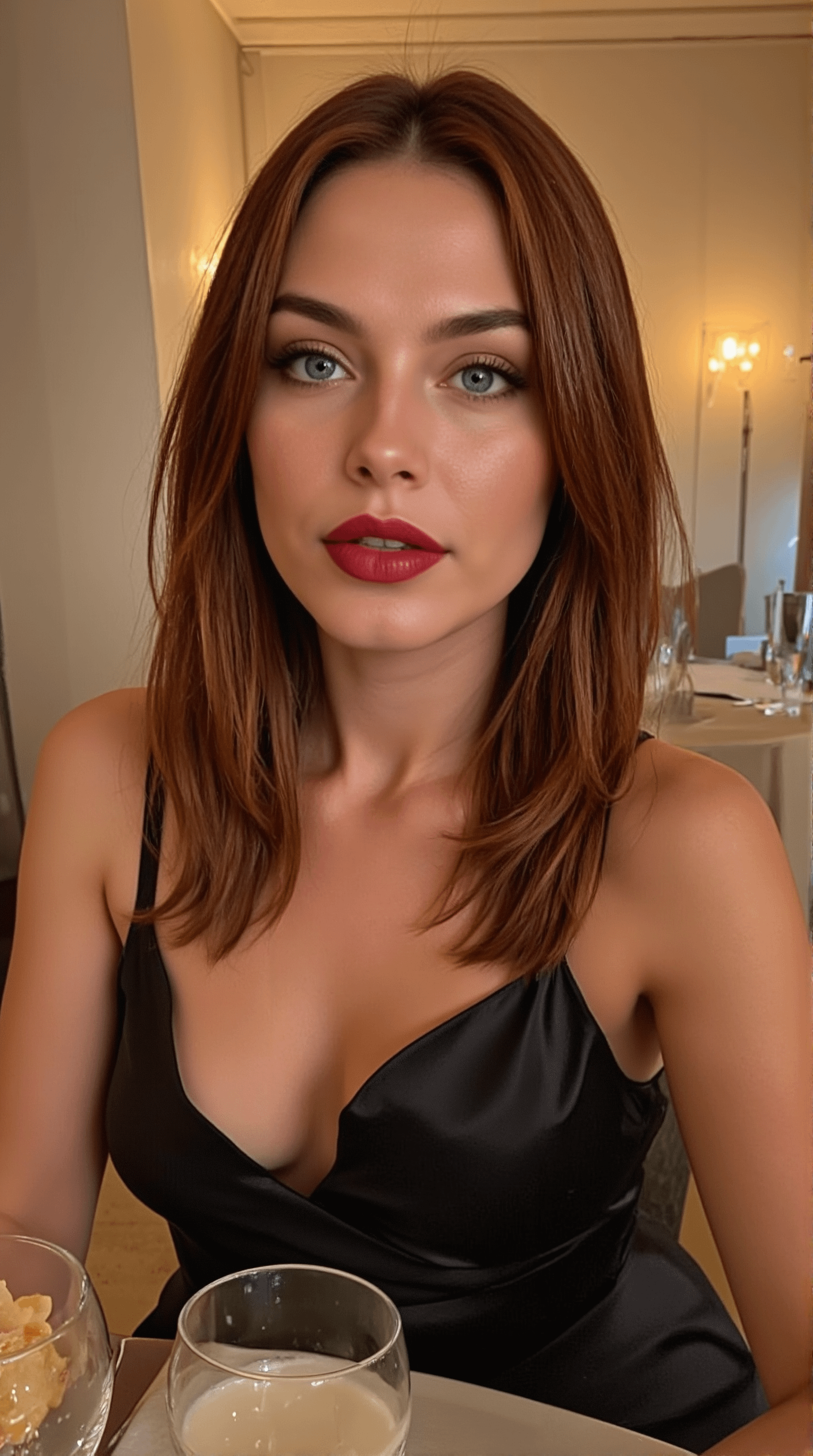 Black Satin Camisole Dress Deep V Neckline In Frame