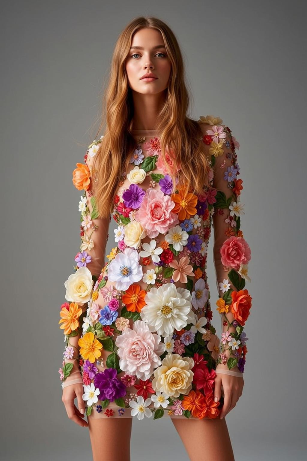 Floral Applique Studio Pose
